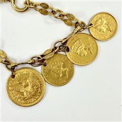 21k Gold Vtg US Coins Liberty Eagle Engraved Love Token 7